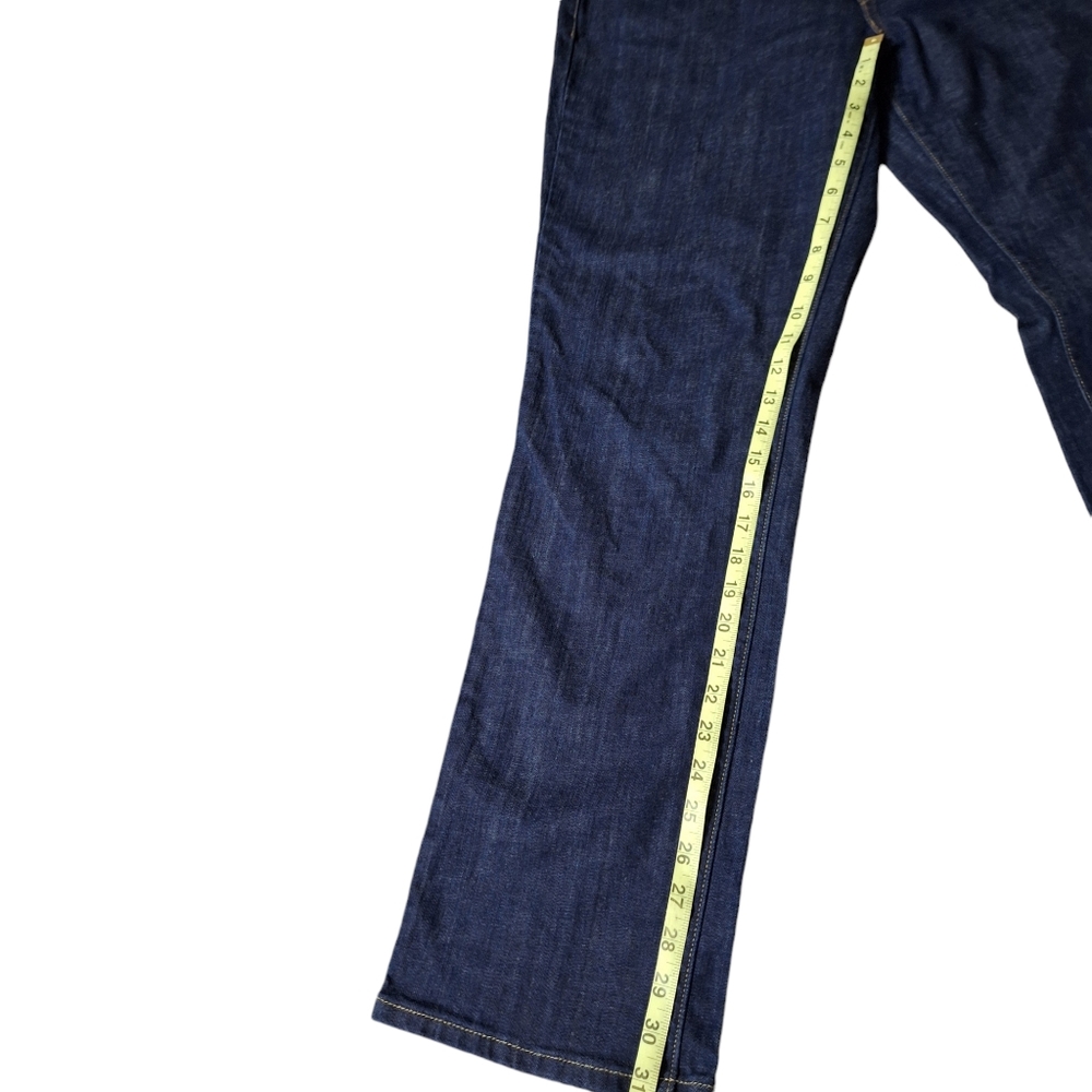 Pre-Owned Levis 501 Straight Women's Dark Denim Jeans Size 16 Plus Size - Picture 4 of 6